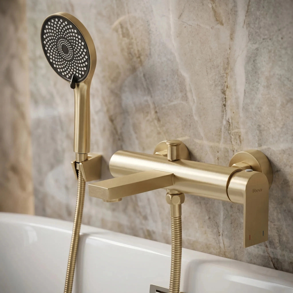 Rubinetto Da Vasca Rea Hunter Brush Gold