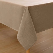 Tavolo in Lino 100 x 140 cm con Effetto Lotus, Impermeabile, Lino da Tavolo con Protezione contro Macchie, Color Cenere