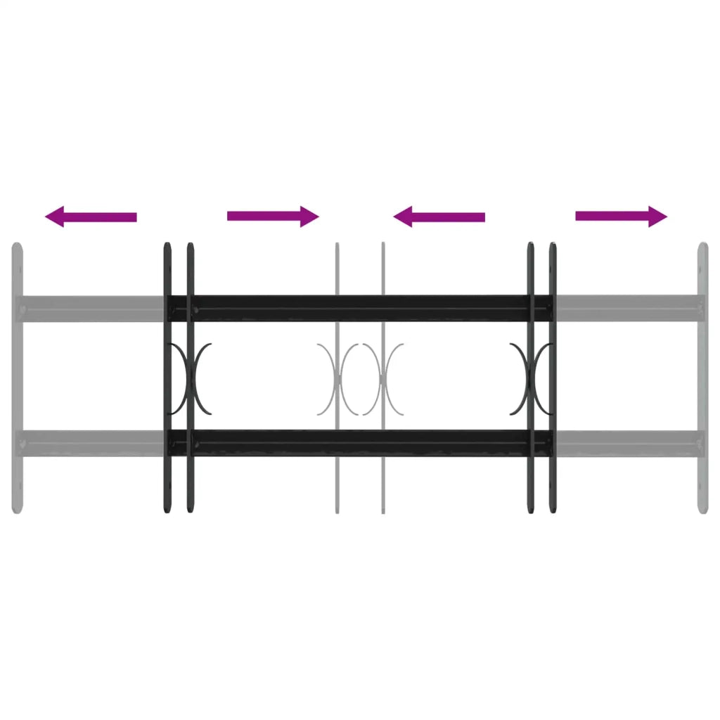Griglia di Sicurezza per Finestre con 2 Traverse 3 pz 43-74 cm CFW2672702