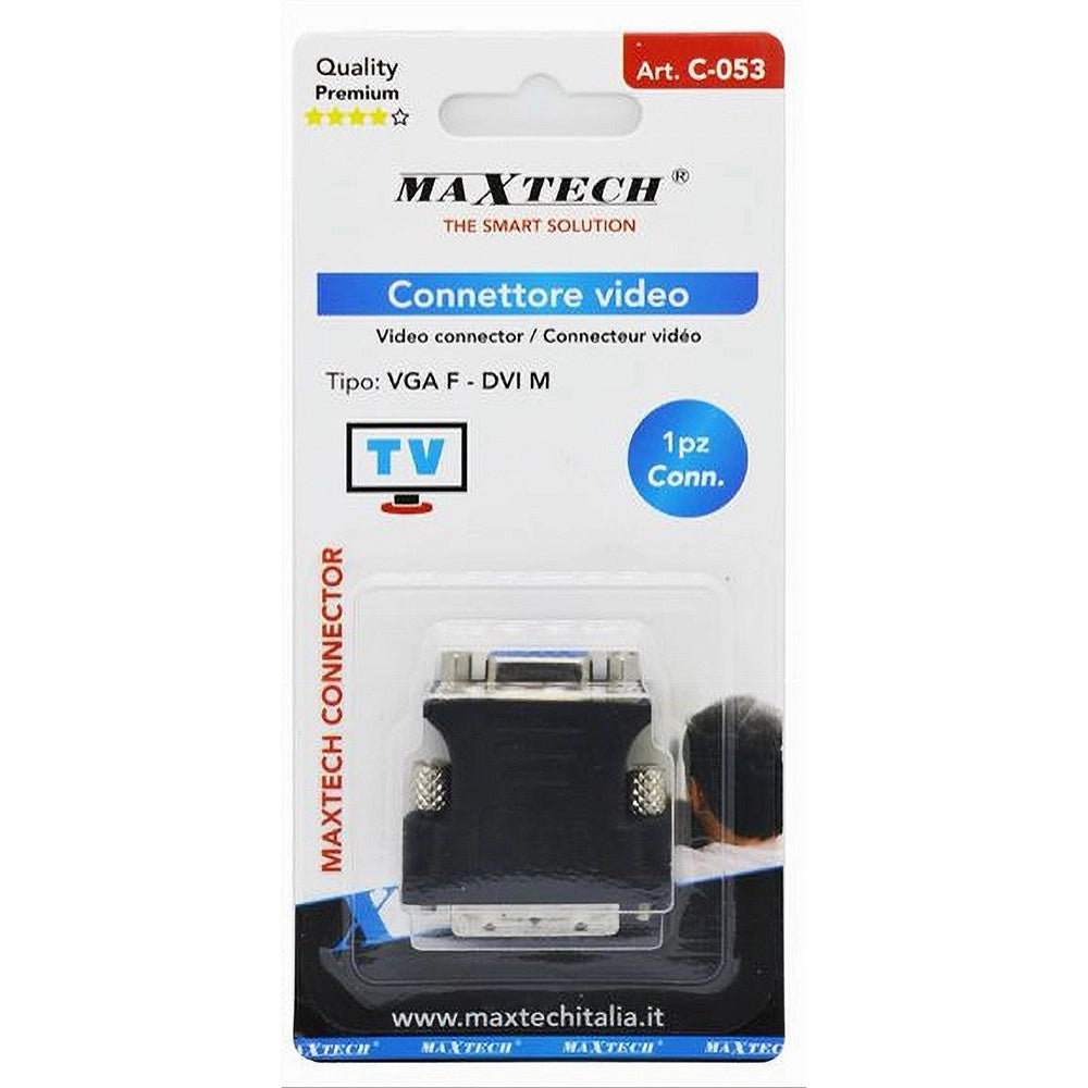 Trade Shop - Connettore Adattatore Video Tv Da Vga Femmina A Dvi Maschio Convertitore C-053 -