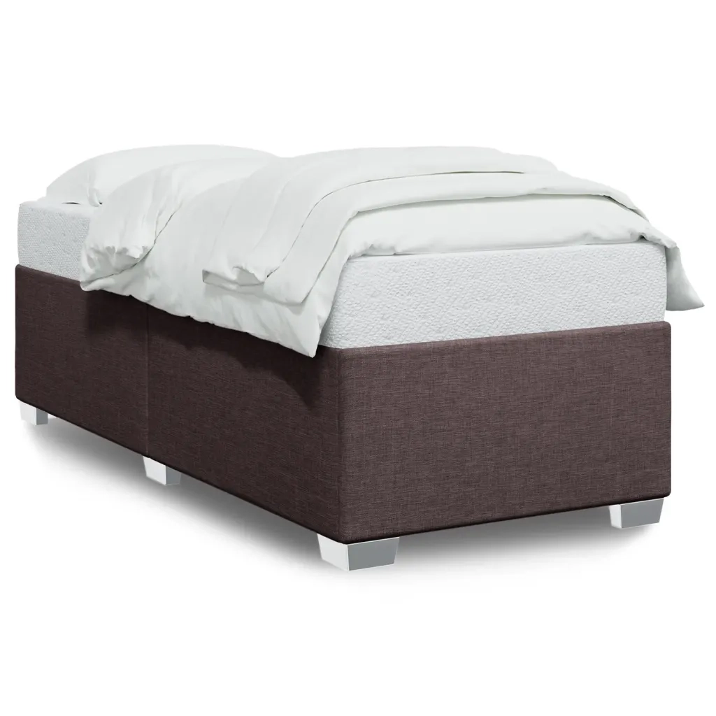 Giroletto senza Materasso-Struttura Letto Marrone Scuro 90x200 cm Tessuto 331278