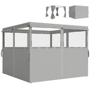 Tenda da giardino 3x3 m con pareti laterali ¨C zephmum ¨C grigio chiaro impermeabile UV30+