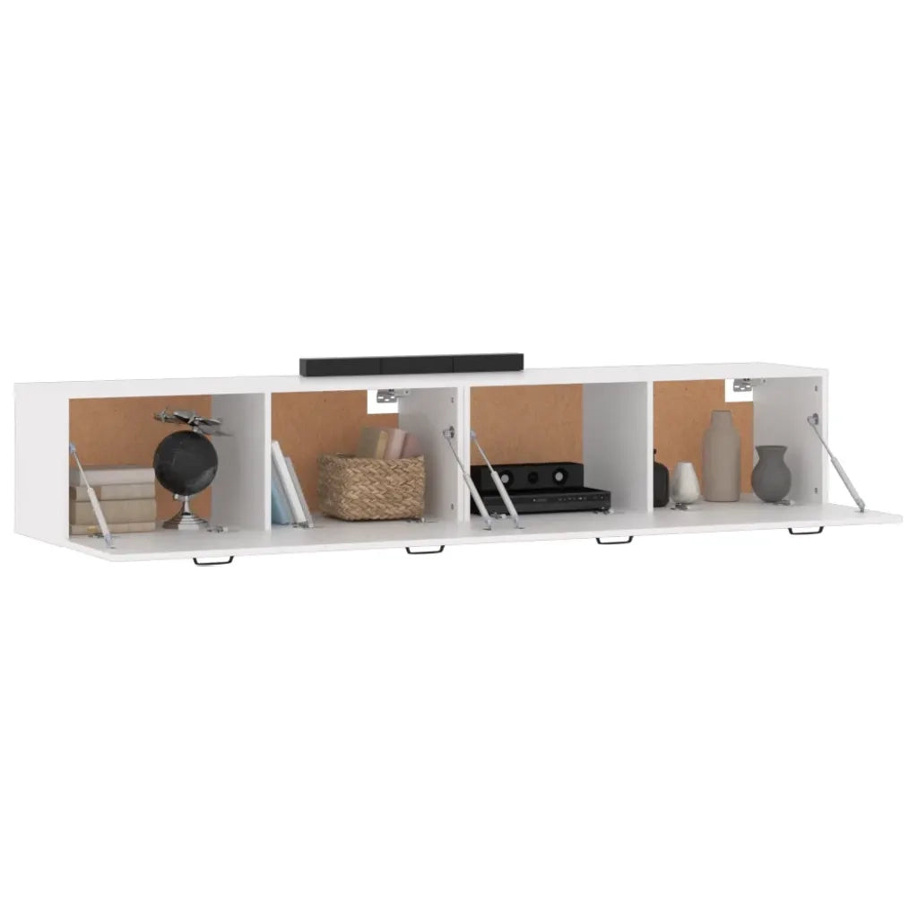 Mobili Parete 2 pz Bianco 100x36,5x35 cm in Legno Multistrato 3115668