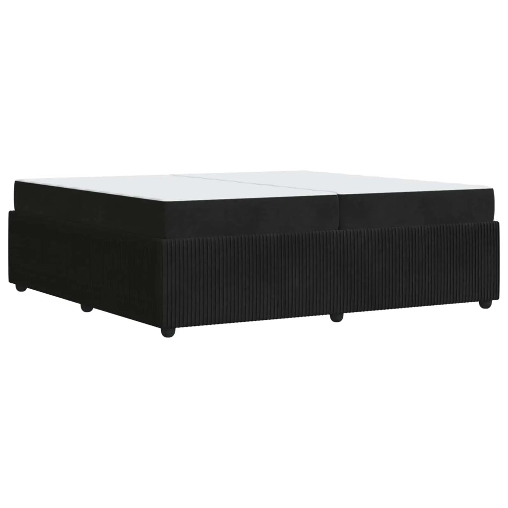Struttura del letto con materasso Nero 200 x 200 cm Tessuto