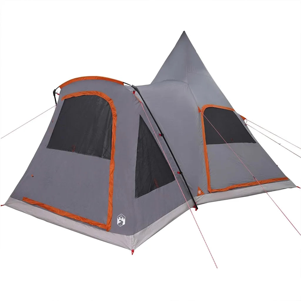 Tenda Teepee per 5 Persone con tetto Grigio e arancione