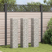 Fioriere Rialzate a Gabbione 3 pz 30x30x150 cm in Ferro 151250