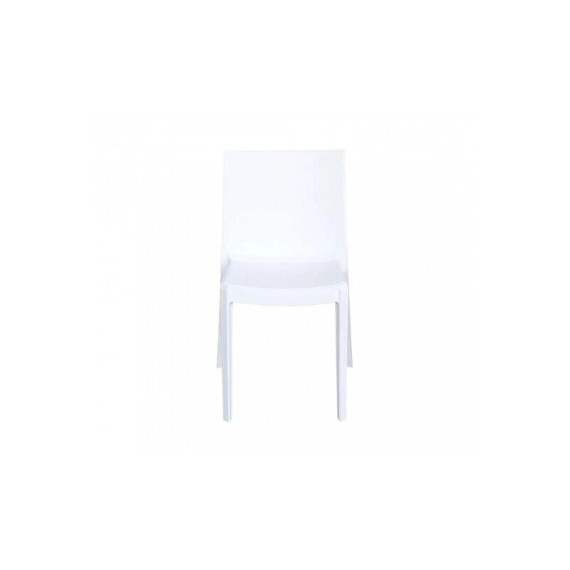 SEDIA PERLA IN COLORE BIANCO 55 X 47 X H82 CM