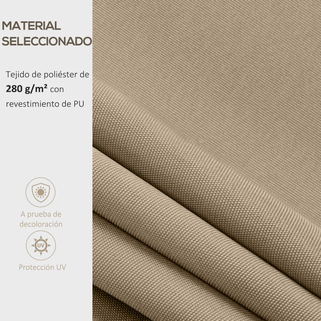 Toldo da giardino ¨C zephmum ¨C Beige 382x240 cm impermeabile UV