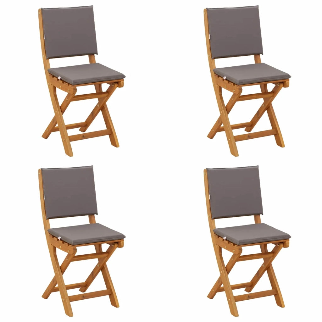 Sedie Bistro da Giardino 4 pcs Grigio Scuro 38 x 46 x 85 cm