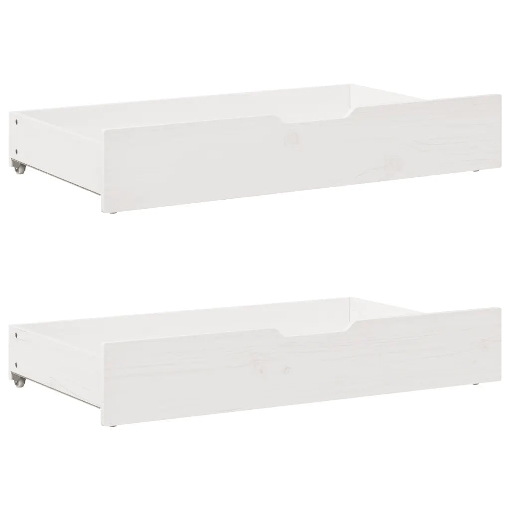 Letto singolo | Letto per adulti | Dormeuse con Cassetti 90x200 cm Legno Massello Pino