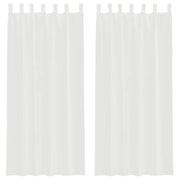 Tende in Voile con Passanti 2 pz Bianco 140x225 cm