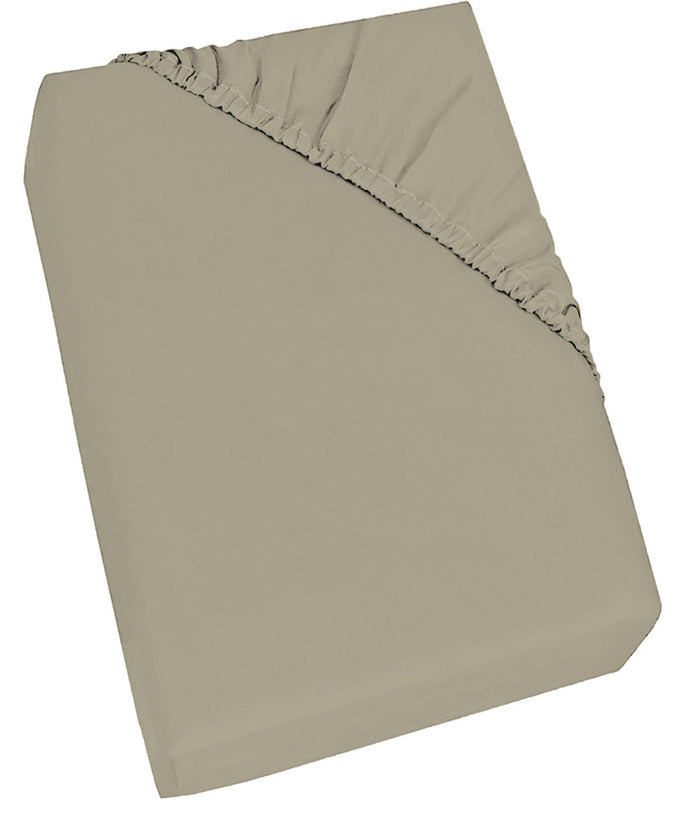 Lenzuolo Sotto con Angoli ed Elastico Tinta Unita Tortora Matrimoniale Maxy