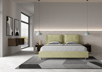 Letto Matrimoniale 160x190 cm con Rete e Contenitore Antea Tè Verde