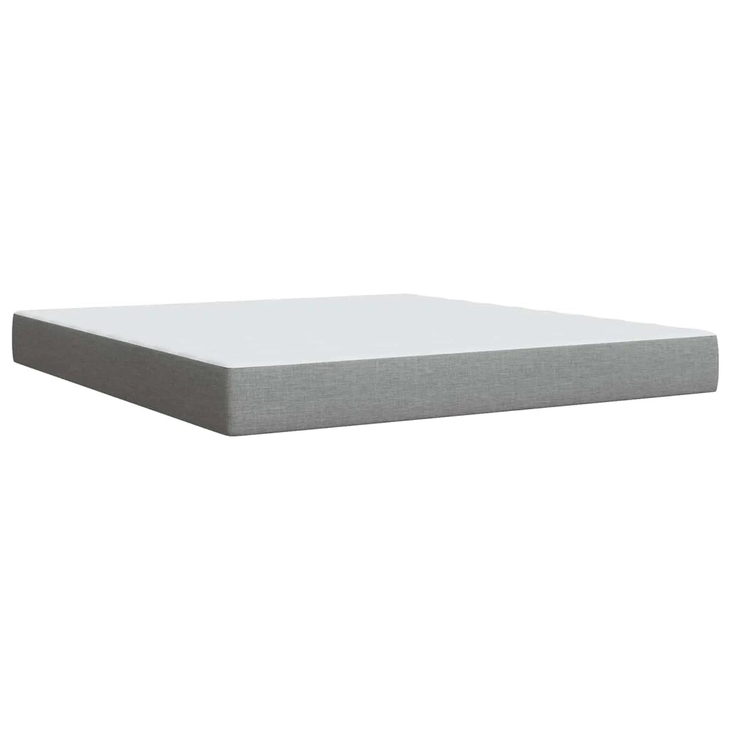 Letto ottomano con materasso Grigio Chiaro 180 x 200 cm Tessuto 3456344
