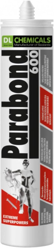 100669 Mastice MS polimerico Parabond 600, Cartuccia da 290 ml, Colore Bianco, Confezione da 25, 40001000
