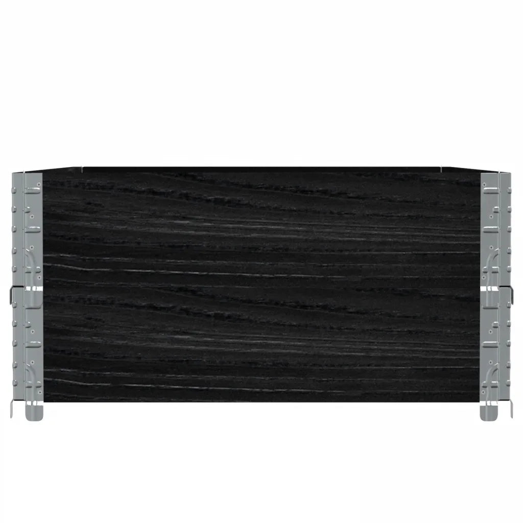 Paretali per Pallet 2 pz Neri 120x80cm Legno Massello di Pino