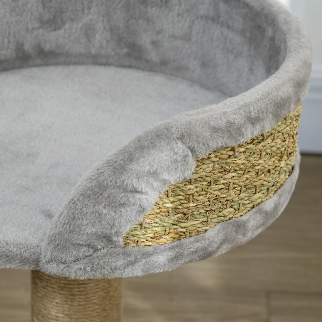 Letto per gatti con albero tiragraffi ¨C Zephmum ¨C Grigio 40x40x49 cm