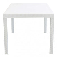 Tavolo Houston 150x90x74 h cm in Wicker Bianco