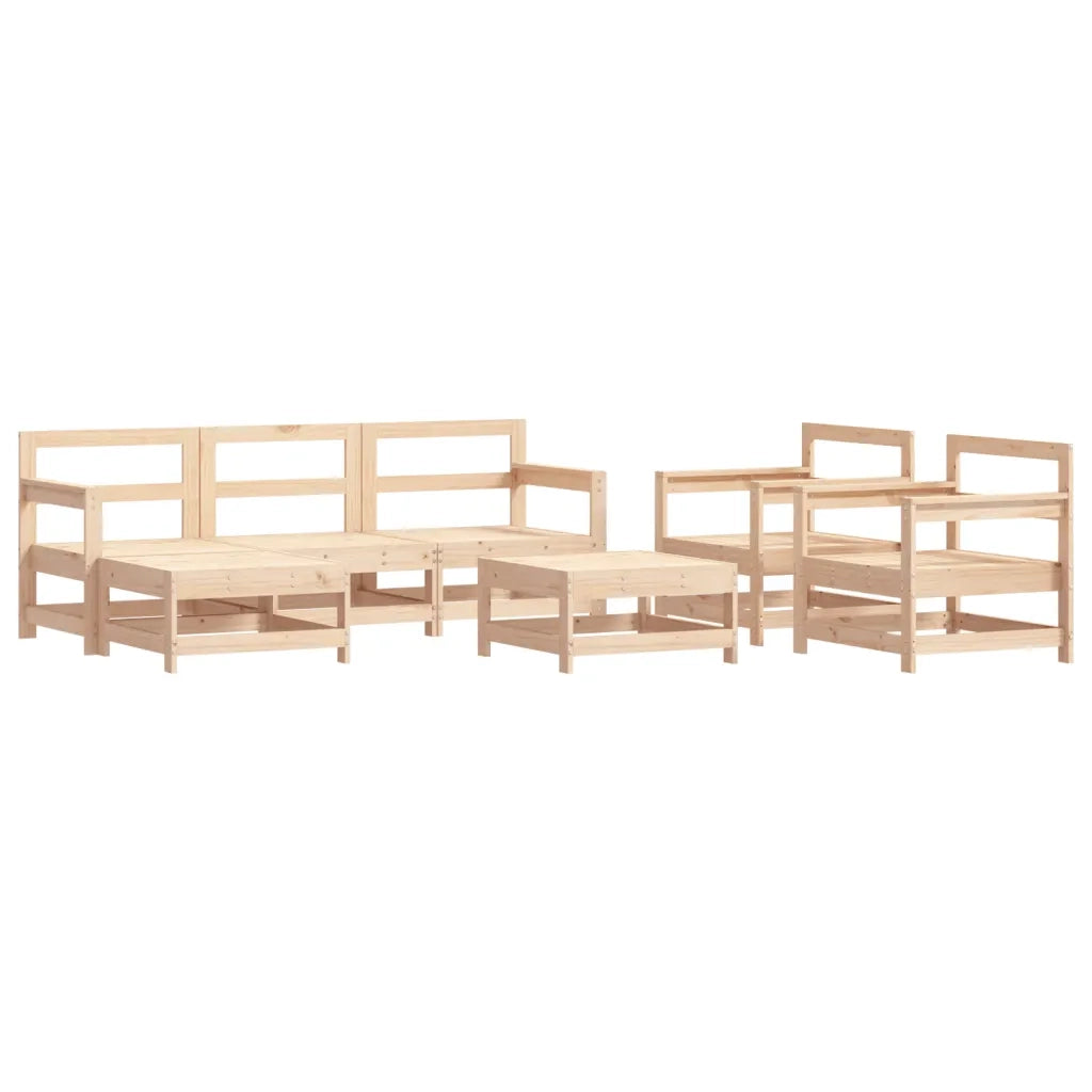 Set Salotto da Giardino 7 pz in Legno Massello di Pinocod mxl 93989