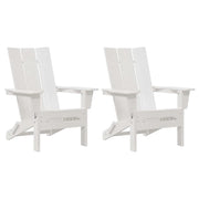 Sedia da Giardino 2 pz | Sedie da Esterno Bianco 80.5 x 74.5 x 92 cm Polietilene