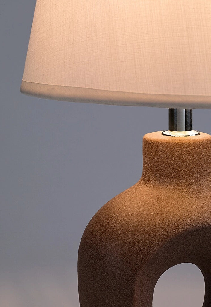 Lampada da tavolo Madelor 1xE14 marrone/beige Rabalux