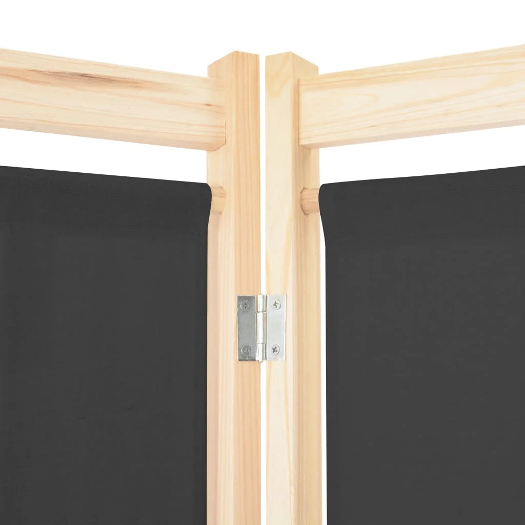 Divisorio divisorio mobile decorativo 6 pannelli grigio 240 x 170 x 4 cm tessuto 0802086