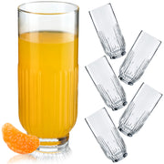 Bicchieri KADAX per bevande e succhi di frutta, set da 6 bicchieri alti, 395 ml