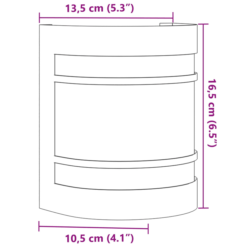 Applique da Esterno 2 pz Nere in Acciaio Inossidabile CFW2210896
