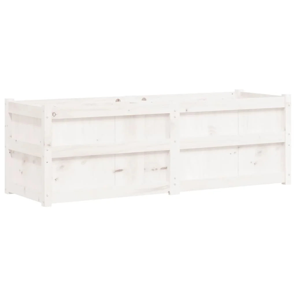 Fioriera rialzata per piante e fiori terrazza giardino 150 x 50 x 50 cm legno massello di pino bianco 02_0037444