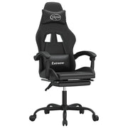 Sedia da Gaming | Sedia da e-sports con Poggiapiedi Nero in Similpelle