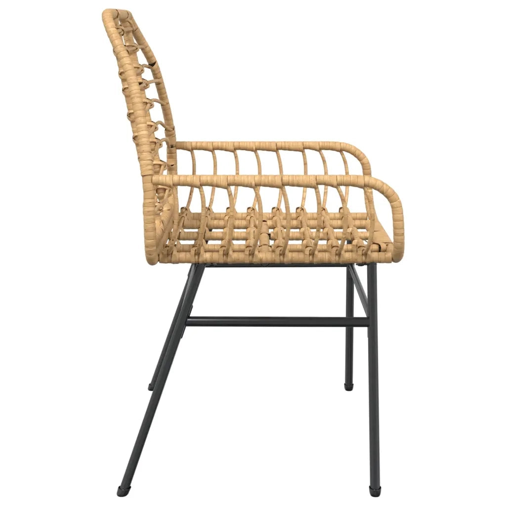 Sedie da Giardino 2 pz | Sedie da Esterno Marroni in Polyrattan