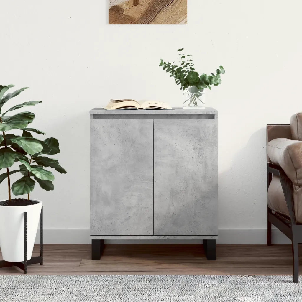 Credenza | Madia | Buffet da pranzo | Armadio da pranzo Grigio Cemento 60x35x70 cm in Legno Multistrato