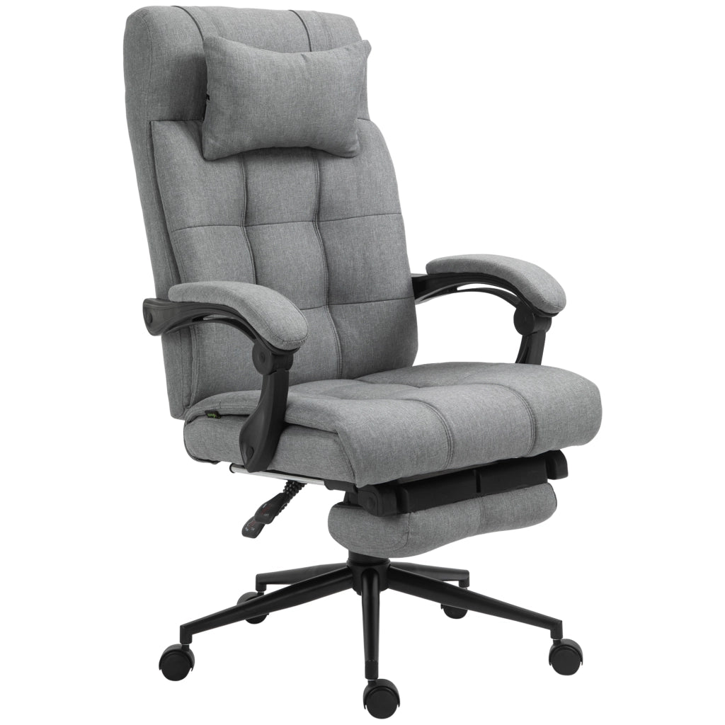 Sedia da ufficio ergonomica con funzione reclinabile ¨C Xylo ¨C Grigio chiaro tessuto lino