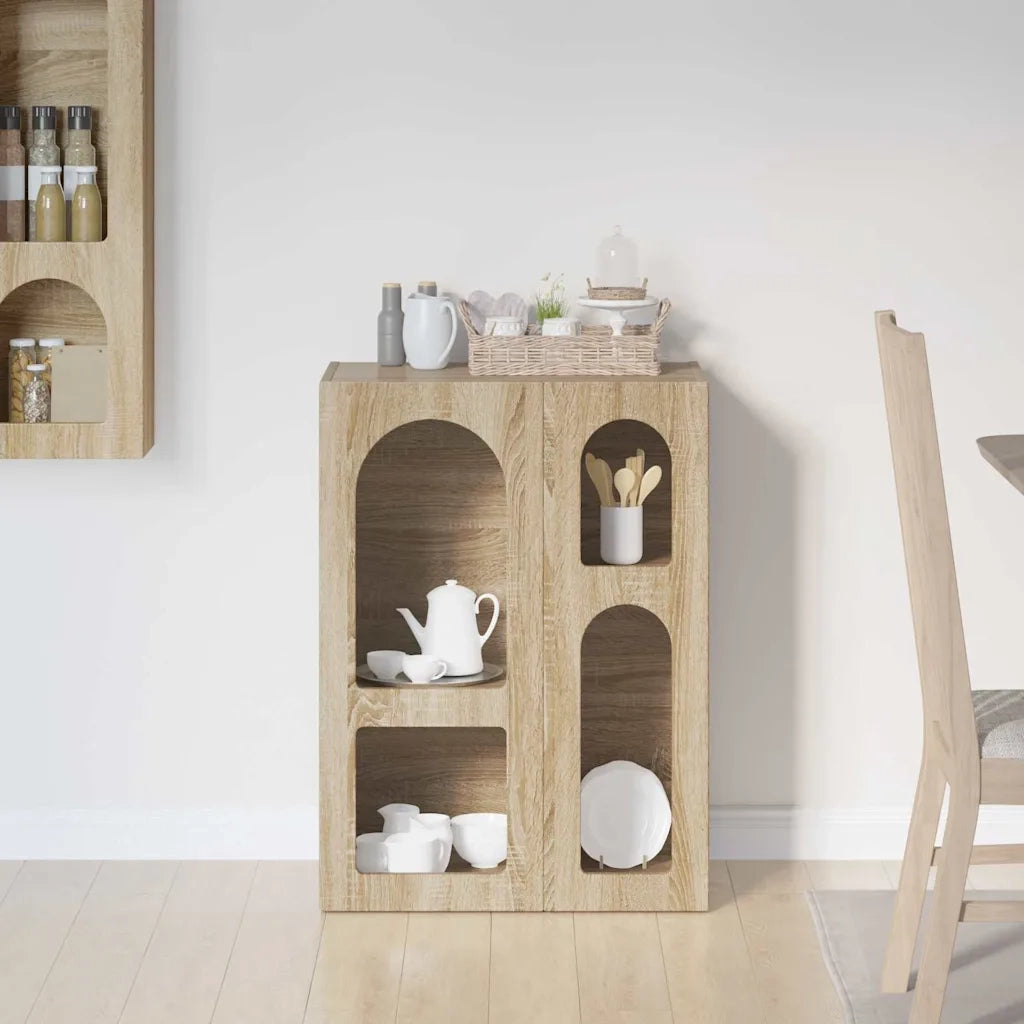 Credenza | Madia | Buffet da pranzo | Armadio da pranzo Rovere Sonoma 59 x 35 x 80.5 cm Legno multistrato