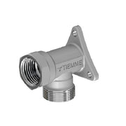 RACCORDO CURVO FEMMINA CROMATO CON FLANGIA- 3/4 - 24X19 fil (D.16)- TIEMM- pezzi 1