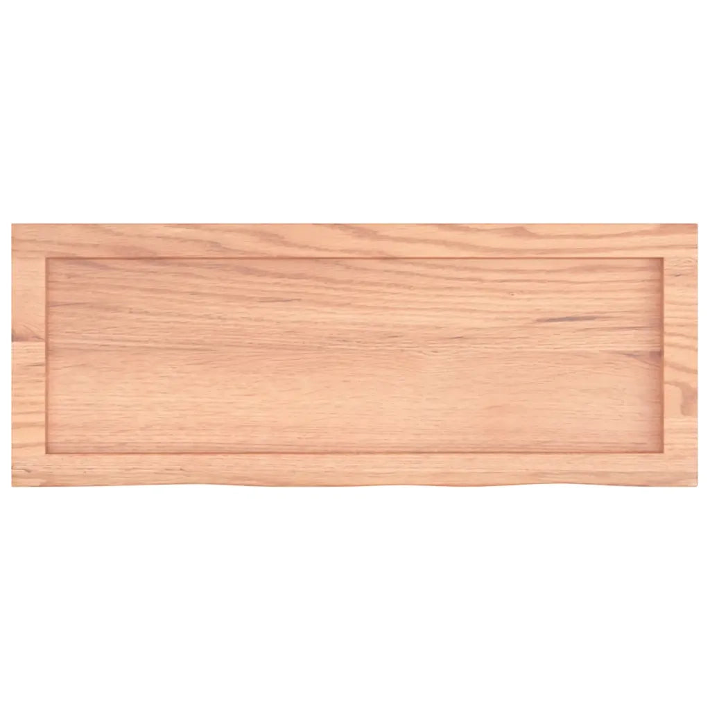 Piano Bagno Marrone 80x30x(2-6) cm Legno Massello Trattato 3156115