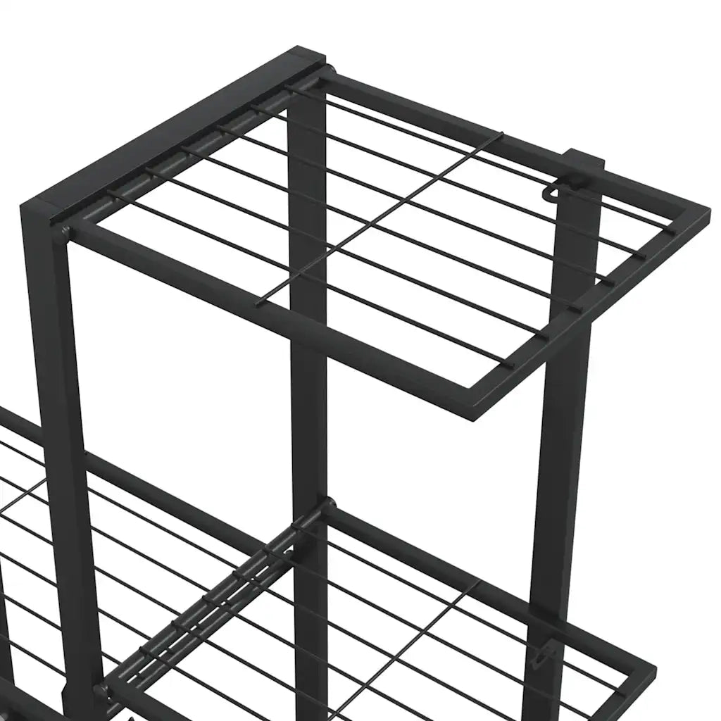 Portapiante | Sostegno per piante 94,5x25x88 cm Nero in Metallo