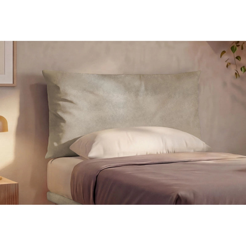 Letto imbottito Singolo 80x190 cm Soft - Con rete,Microfibra,Sabbia