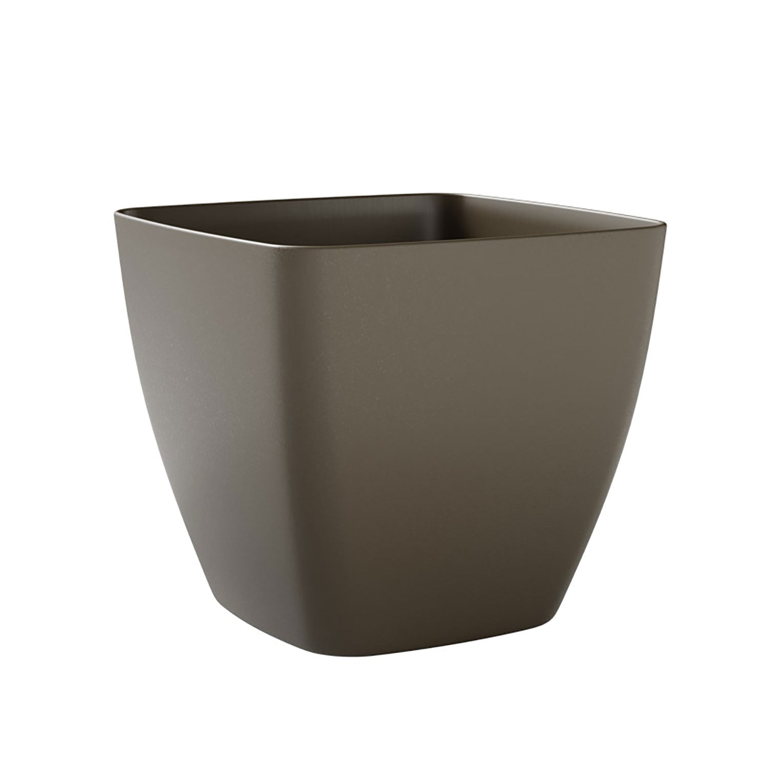 Vaso Quadrato Indoor e Outdoor Ceylon Kit Sand Ø40 cm in Plastica Sabbia