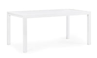 Tavolo da Giardino Allungabile 160/240x90x75 cm in Alluminio Hilde Bianco