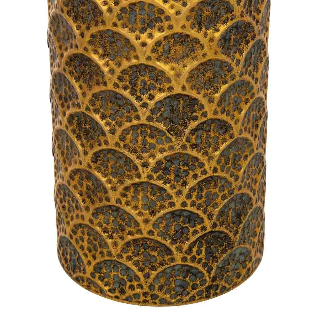 Portaombrelli in metallo dorato 20x20x54h cm