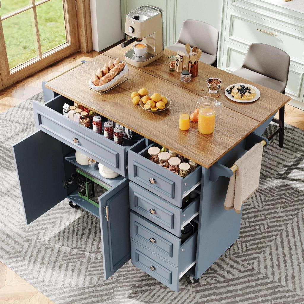 ISOLA DA CUCINA 110x75x92 cm MDF Blu baby