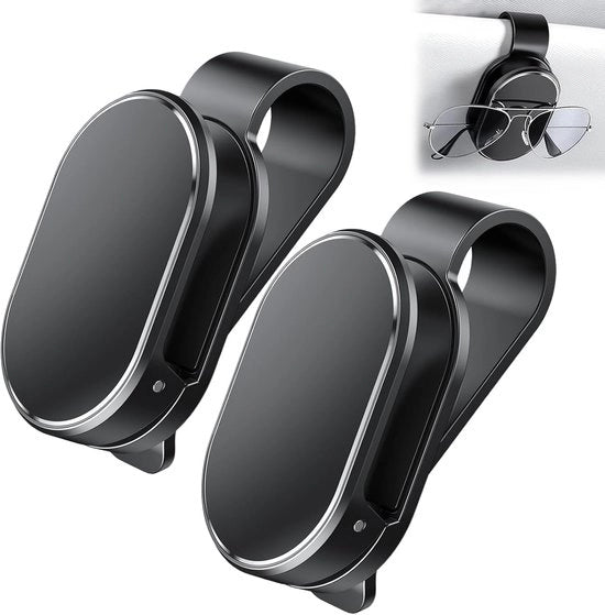 Doppio kit per regolatore di occhiali da sole per auto, clip per occhiali da sole per auto semplice, regolatore universale per occhiali da auto, compatibile con la maggior parte degli occhiali e delle occhiali da sole