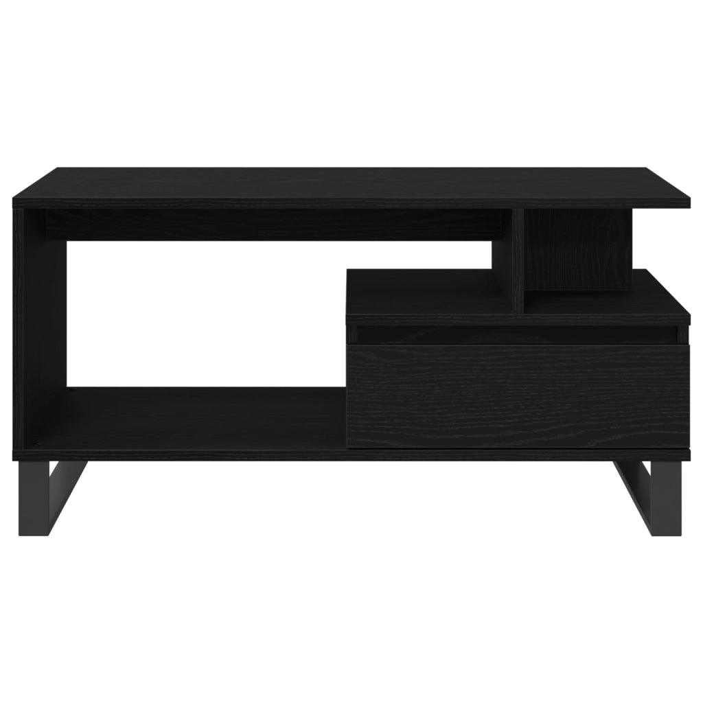 Tavolino da caffÃ¨  Nero Rovere 90x49x45 cm Legno ingegnerizzato