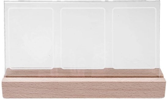 Supporto per Polaroid mini - Acquario trasparente - Luminoso - 3 aperture - Foto decorativo leggero