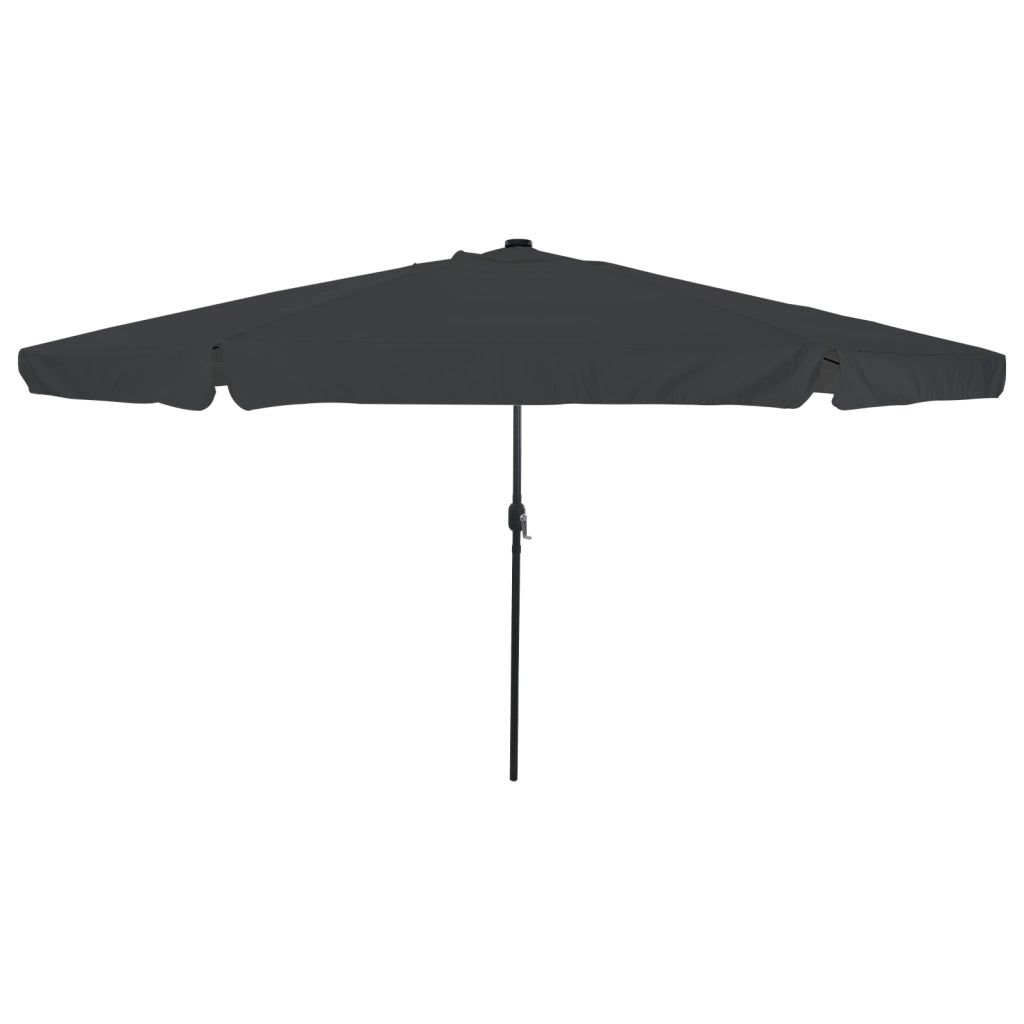 Parasol da Giardino  con Luci a LED Ã¸395x245 cm Antracite