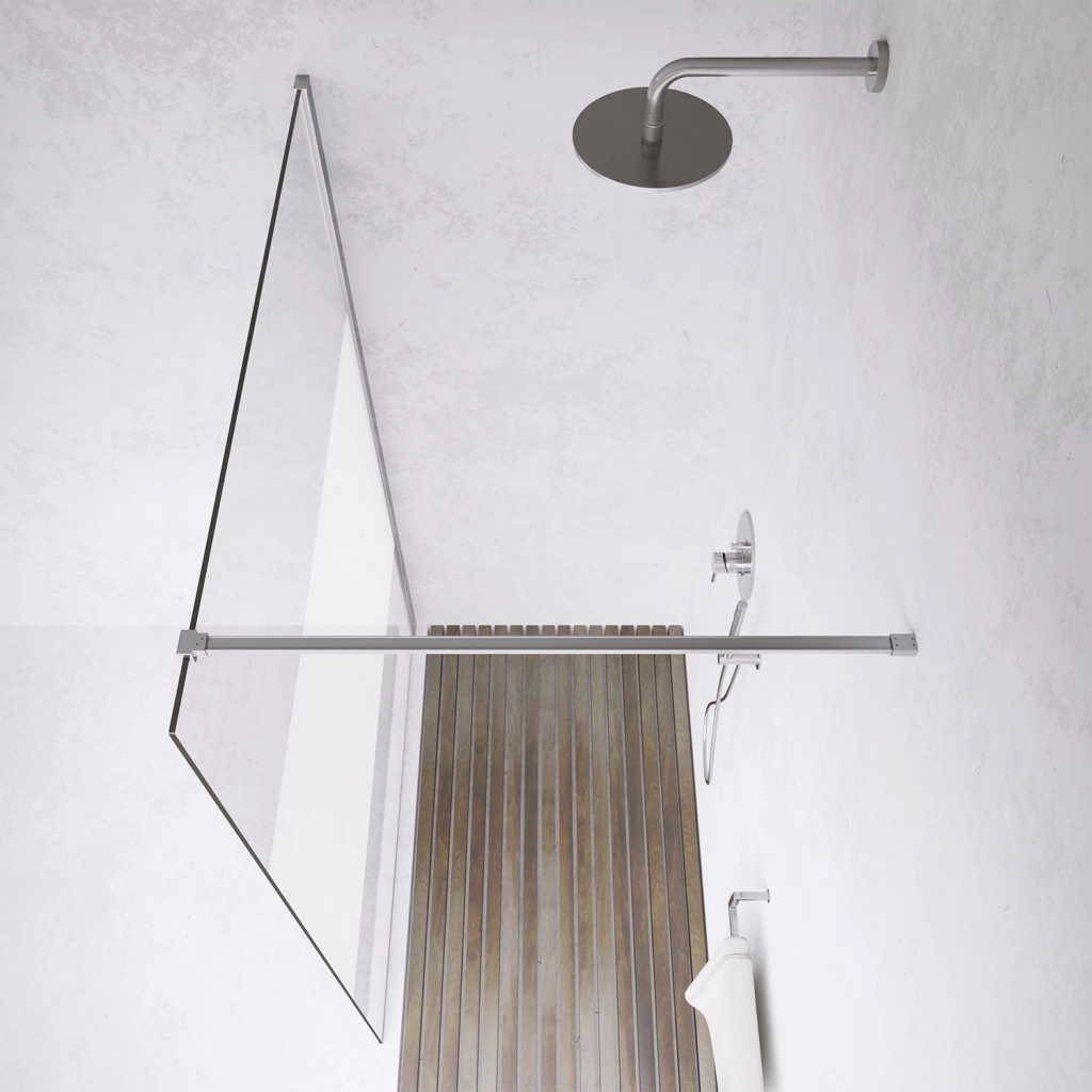 Parete doccia walk-in 120 cm 8mm opaco anticalcare h200 | Lazaros