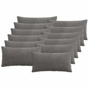 Federa 12 pcs ALMELO Grigio Scuro 40 x 80 cm corduroy 914610