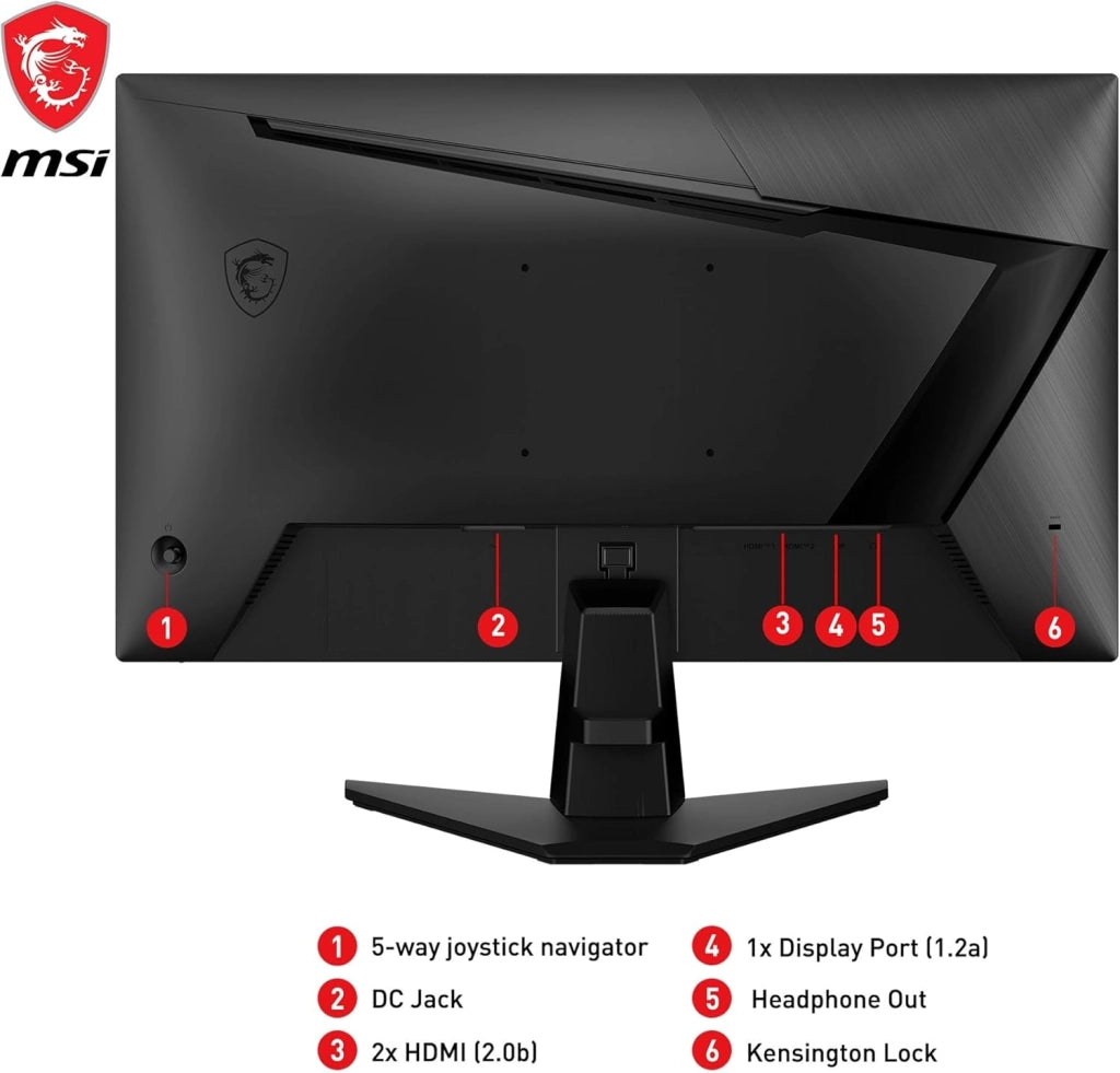 G255F Monitor Gaming 24,5", 180 Hz, 1ms, Rapid IPS, FHD (1920x1080), Adaptive SYNC, Night Vision, Anti-flickr, Less Blue Light - Display Port 1.2a / HDMI 2.0b