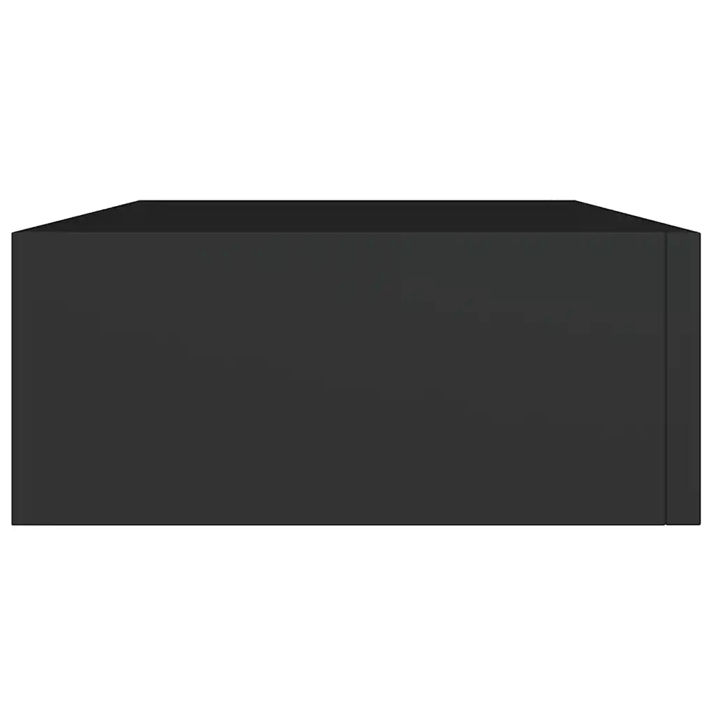 Scaffale con Cassetti da Parete | Mensola sospesa Nero 40x23,5x10 cm in MDF